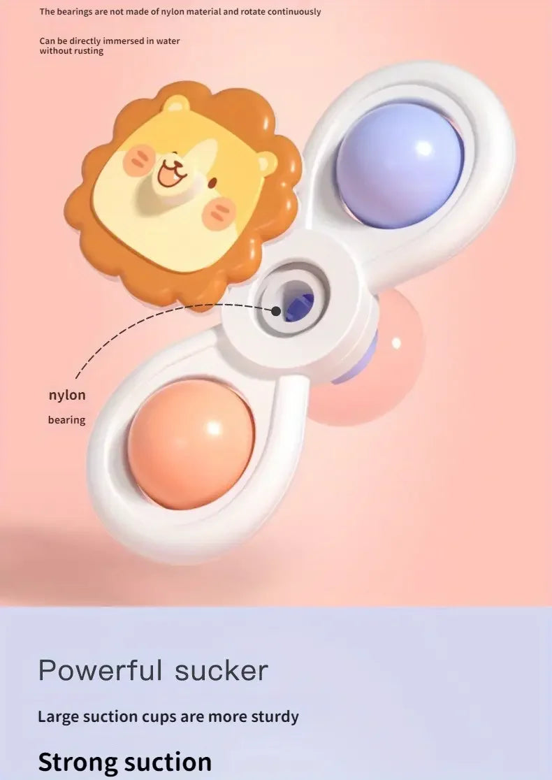 Suction Cup Spinner Bath Toys for Babies and Toddlers