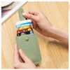 Slim Leather Card Holder with Quick-Access Pull Tab