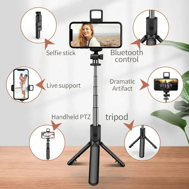 Expandable Portable Tripod with Bluetooth Remote
