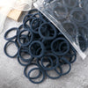 50-Pack Solid Color Elastic Hair Ties for Women & Girls