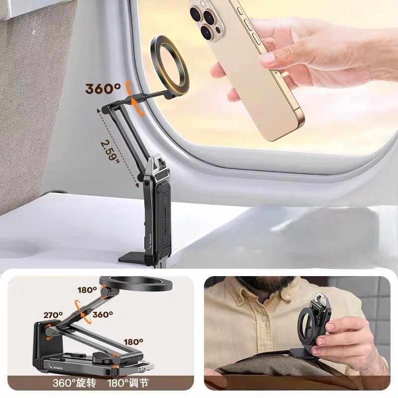 Magnetic Aluminum Phone Stand for Desk and Travel