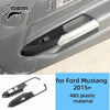 Carbon fiber grain decorative trim kit for Ford Mustang featuring an ABS plastic material