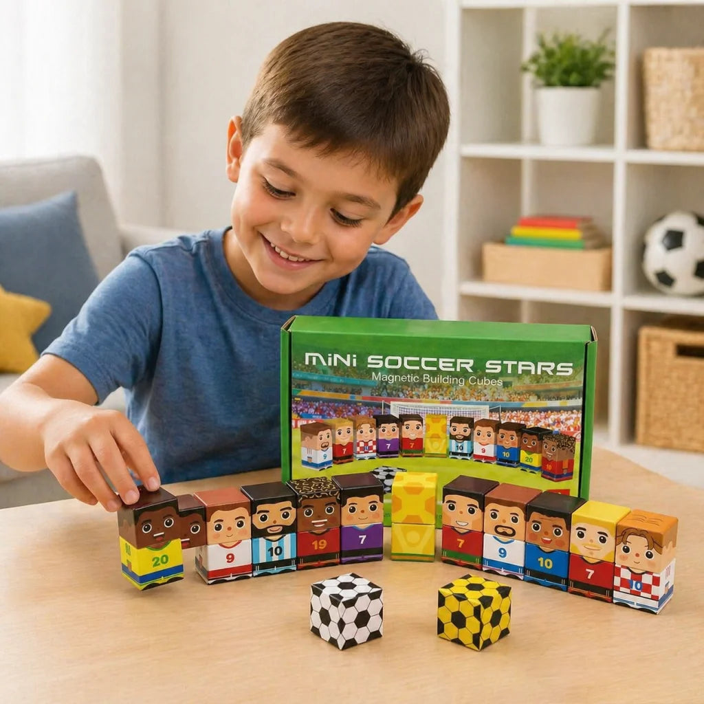 Soccer Magnetic Building Blocks Set (24 Pieces)