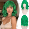 Short Wavy Bob Wig with Bangs