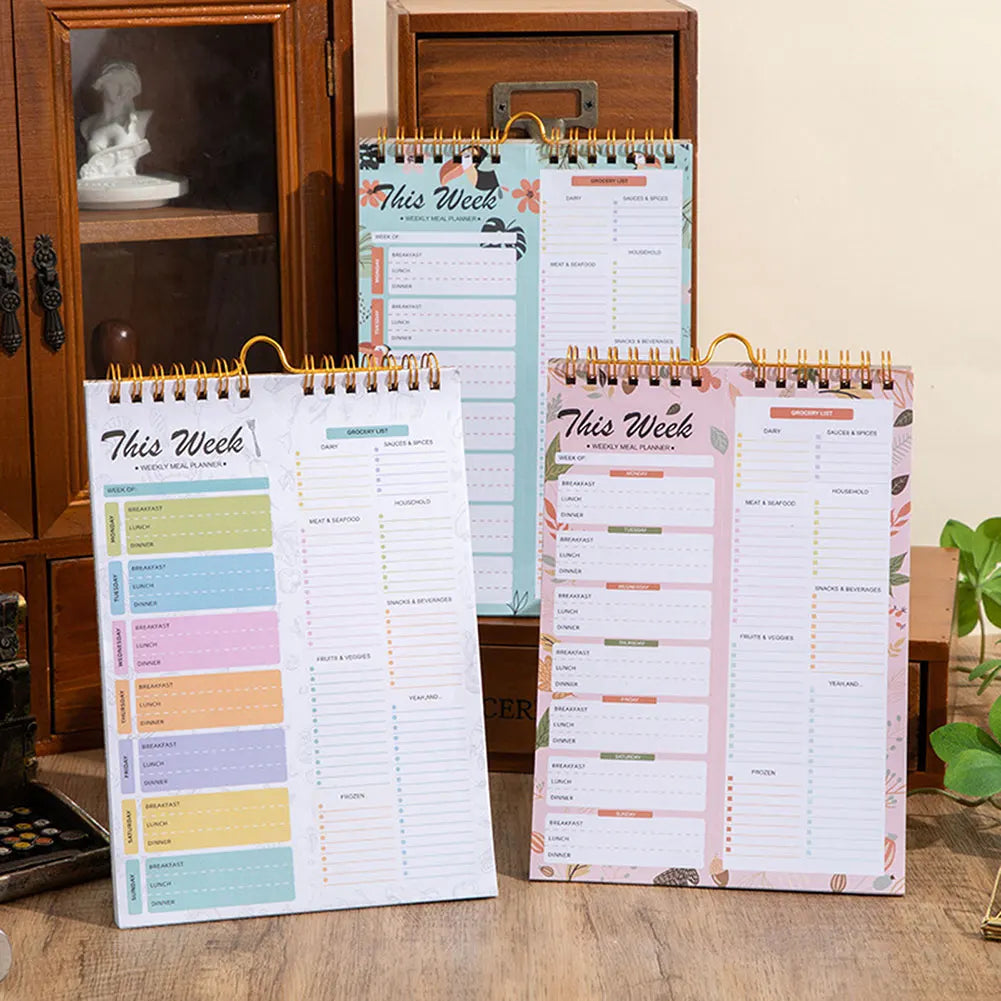 Weekly Meal Planner with Shopping List - 52 Tear-Off Sheets