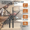 A person is using an aluminum alloy miter saw protractor with laser-engraved scales to measure an angle.