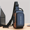 Oxford Sling Bag for Men with Zippered Phone Pocket