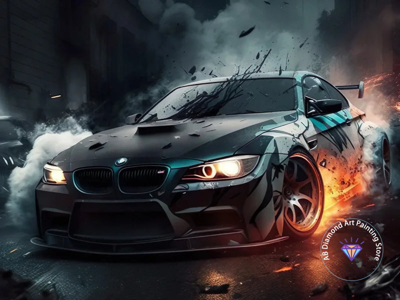 Kit de Pintura con Diamantes 5D - Arte de Coche de Carreras