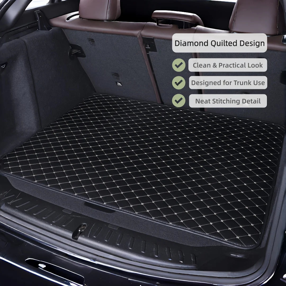 PU Leather Rhombus Pattern Car Trunk Mat