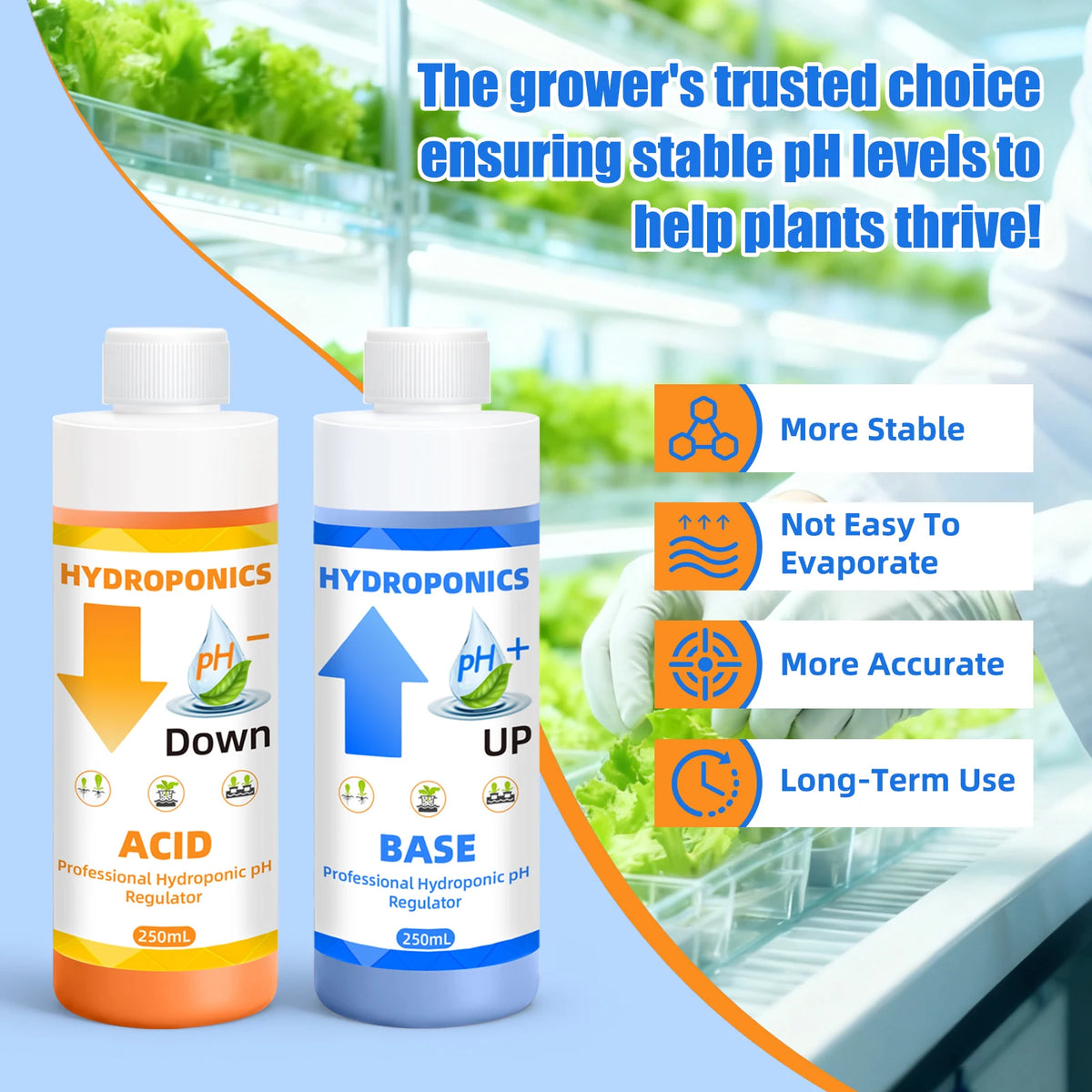 Hydroponic pH Up & Down Kit for Precise Nutrient Regulation