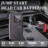 6-in-1 Portable Jump Starter with Air Compressor and LED Light