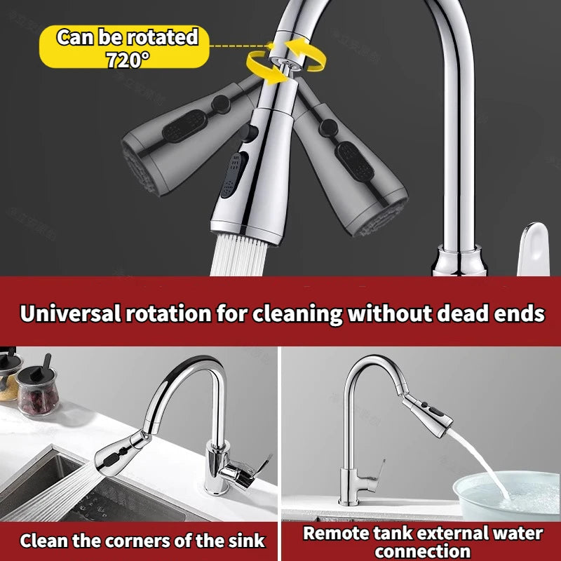 360° Kitchen Faucet Aerator Extender
