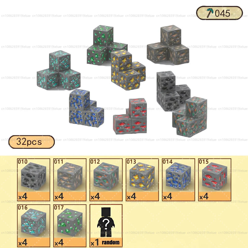 Magnetic Building Blocks Mine World Cube Set