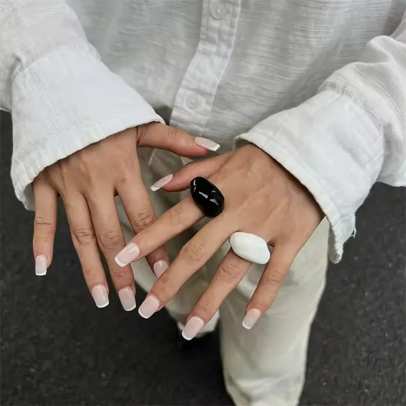 Geometric Resin Statement Ring
