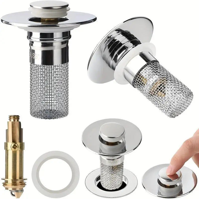 Universal Stainless Steel Pop-Up Drain Filter