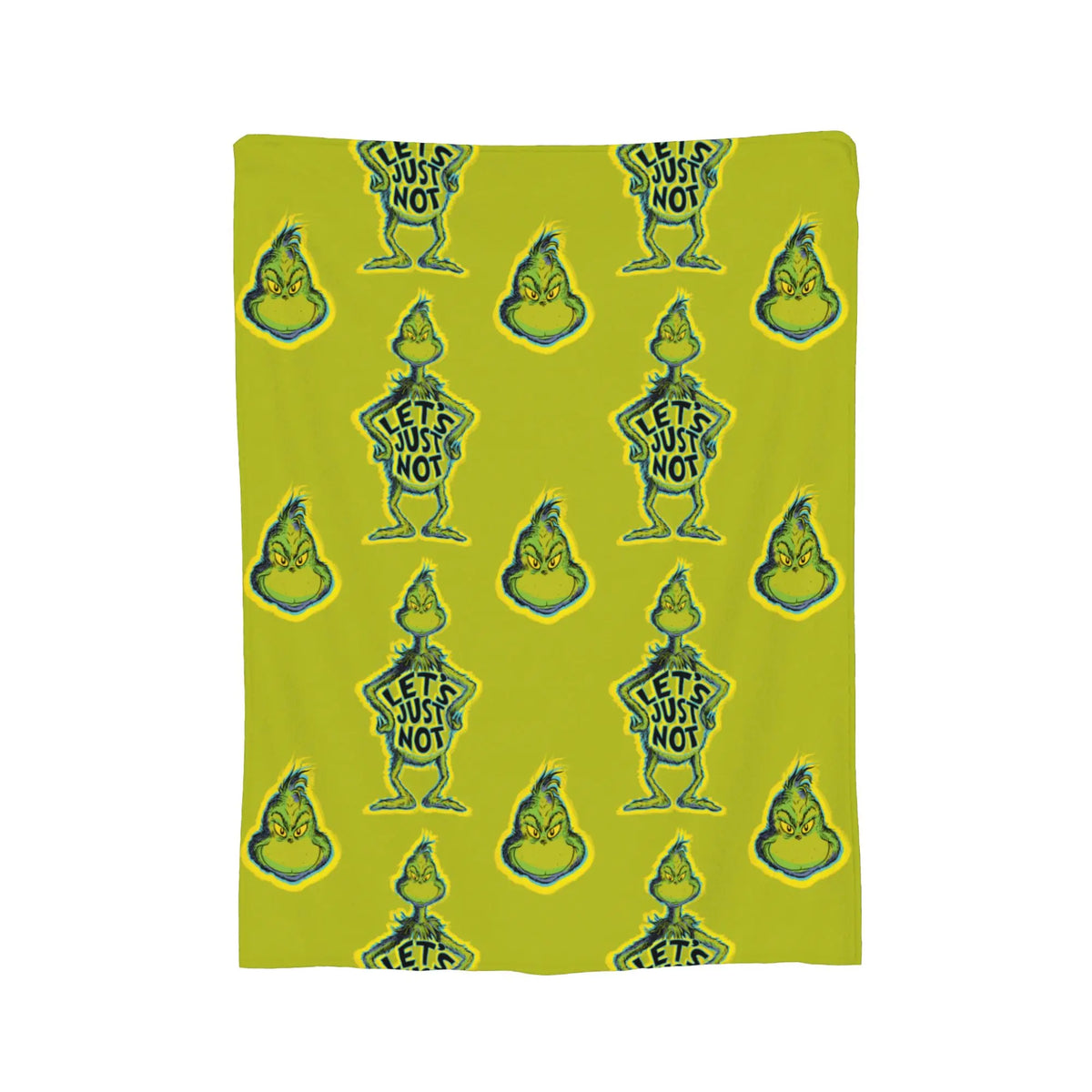 Grinch-Themed Coral Fleece Throw Blanket