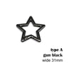 Star-Shaped Zinc Alloy Carabiner Clip for Bags and Belts