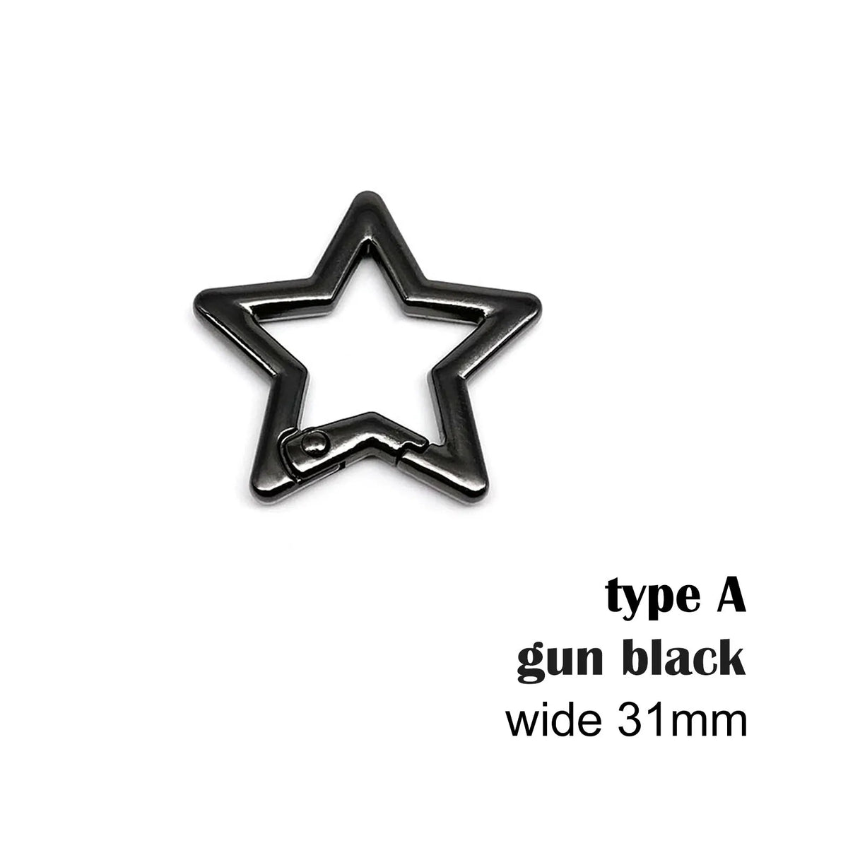 Star-Shaped Zinc Alloy Carabiner Clip for Bags and Belts