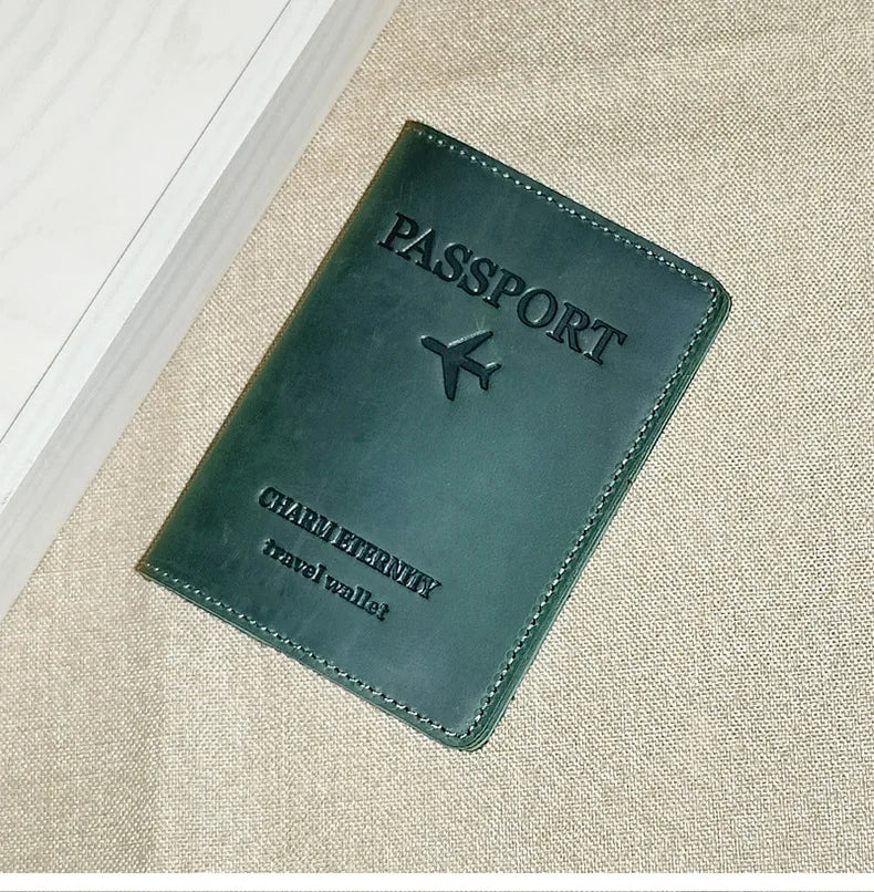 RFID-Blocking Leather Passport Holder