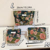 Vintage Floral Cosmetic Bag - Portable Makeup & Toiletry Organizer