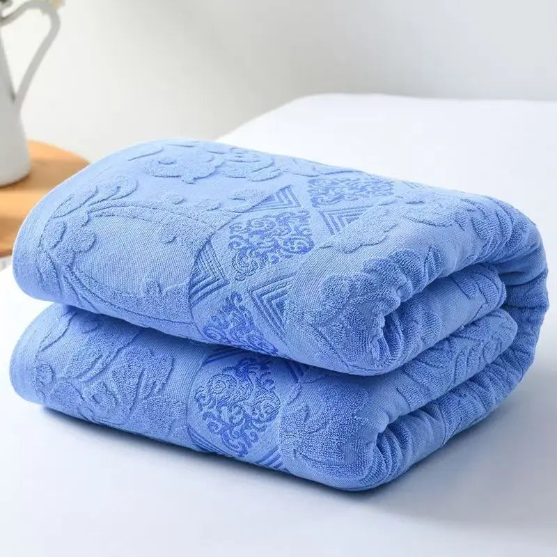 Couverture en coton jacquard