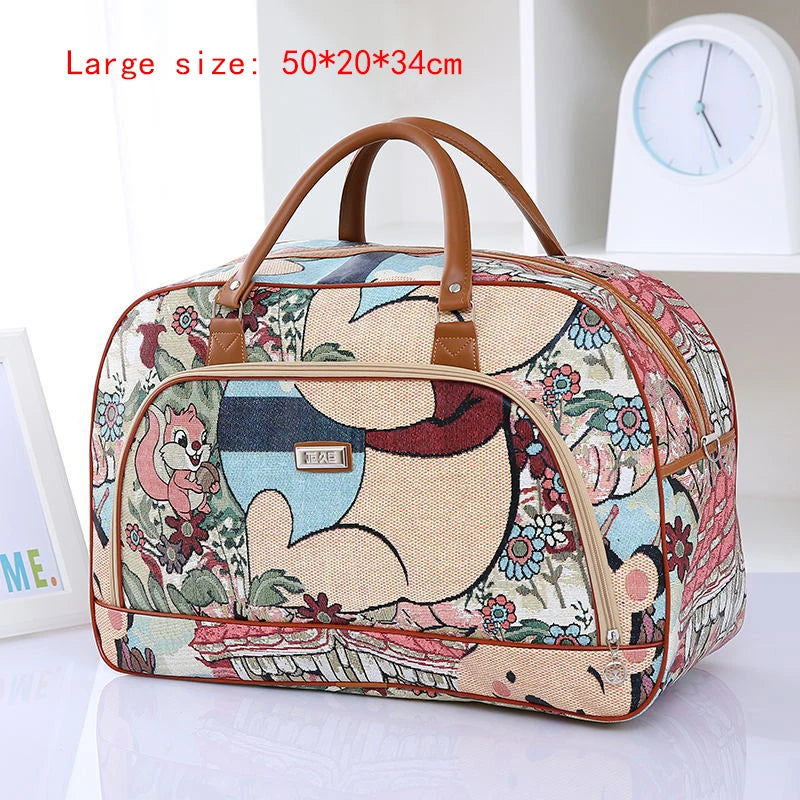 Floral Print Travel Duffle Bag for Women