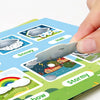 Montessori Busy Book for Toddlers – Reusable Sticker & Velcro Learning Activities