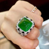Leopard Texture Crystal Cocktail Ring with Sugar Tower Design