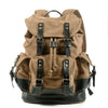 Canvas & Leather Travel Backpack – Waterproof, Large Capacity for School, Work & Hiking