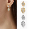 Detachable Double-Eye Gold Plated Stud Earrings
