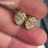 Oval Moissanite Stud Earrings in Sterling Silver