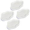 Three white cloud-shaped jewelry trays arranged diagonally on a white background.
