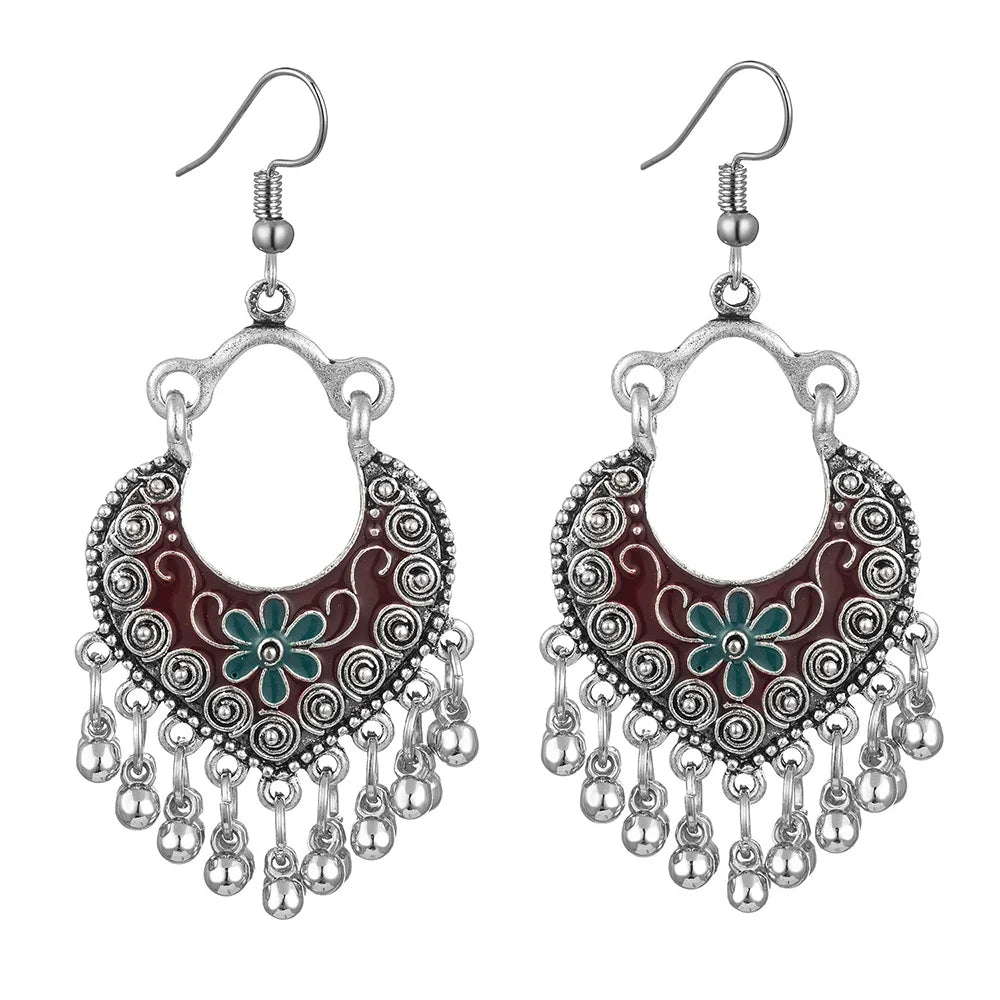 Vintage Geometric Drop Earrings