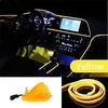 A coiled yellow flexible USB-powered neon accent light strip.