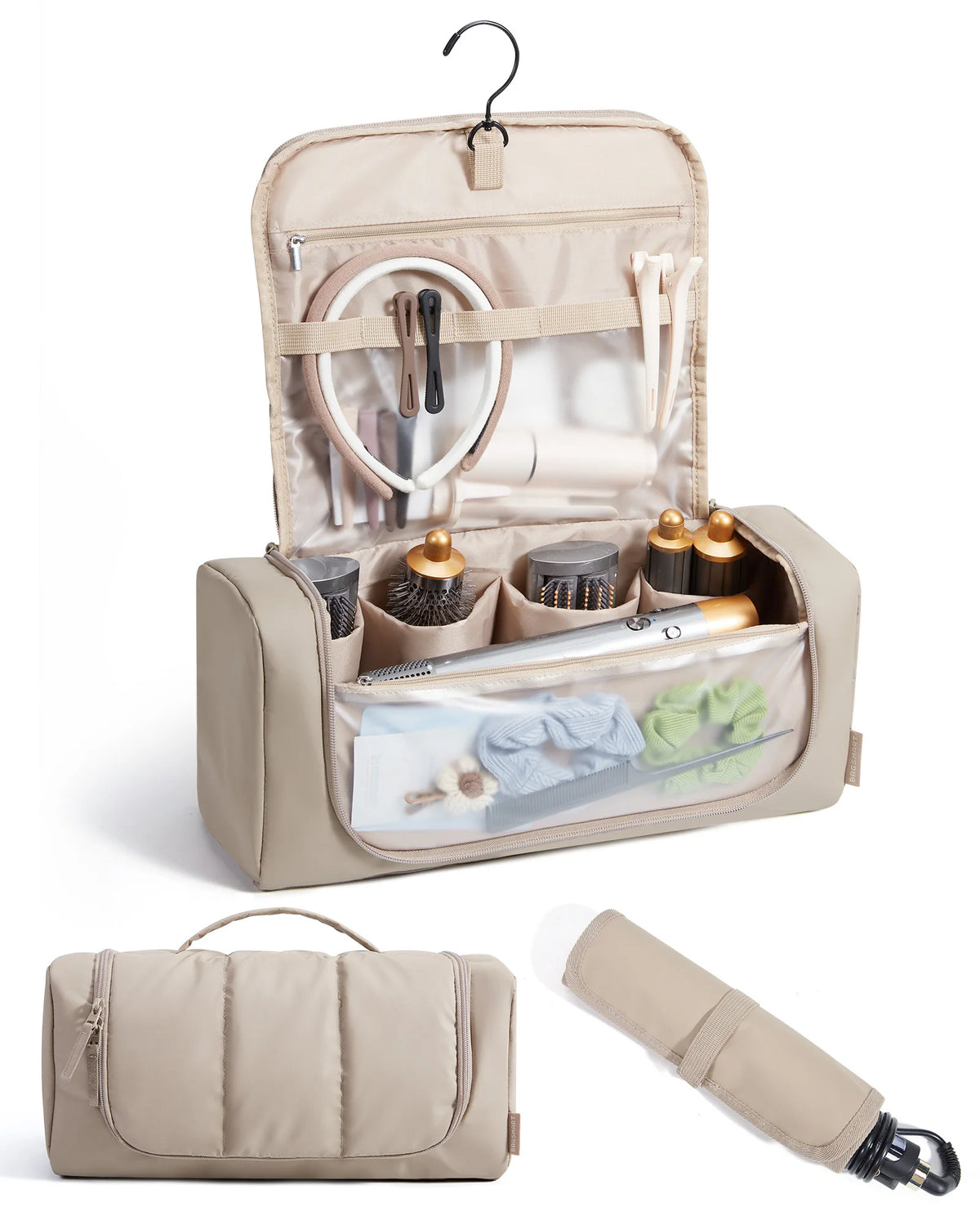 Travel Hair Tool Organizer with Hanging Hook