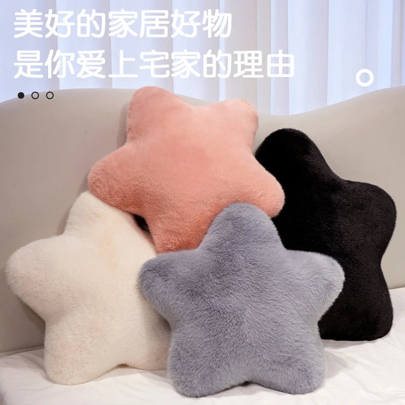 Star Shaped Plush Throw Pillow for Couch, Bed, and Floor