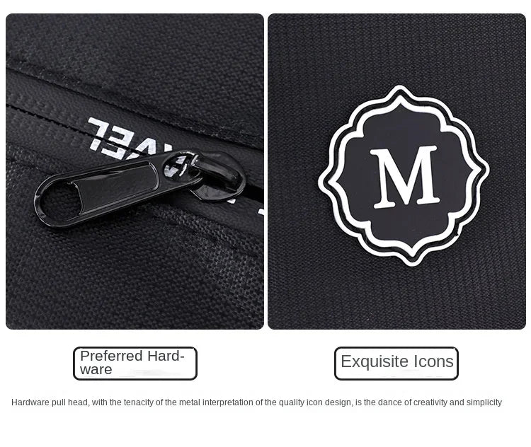 Large Capacity Double-Layer Travel Makeup Bag with Wet/Dry Separation