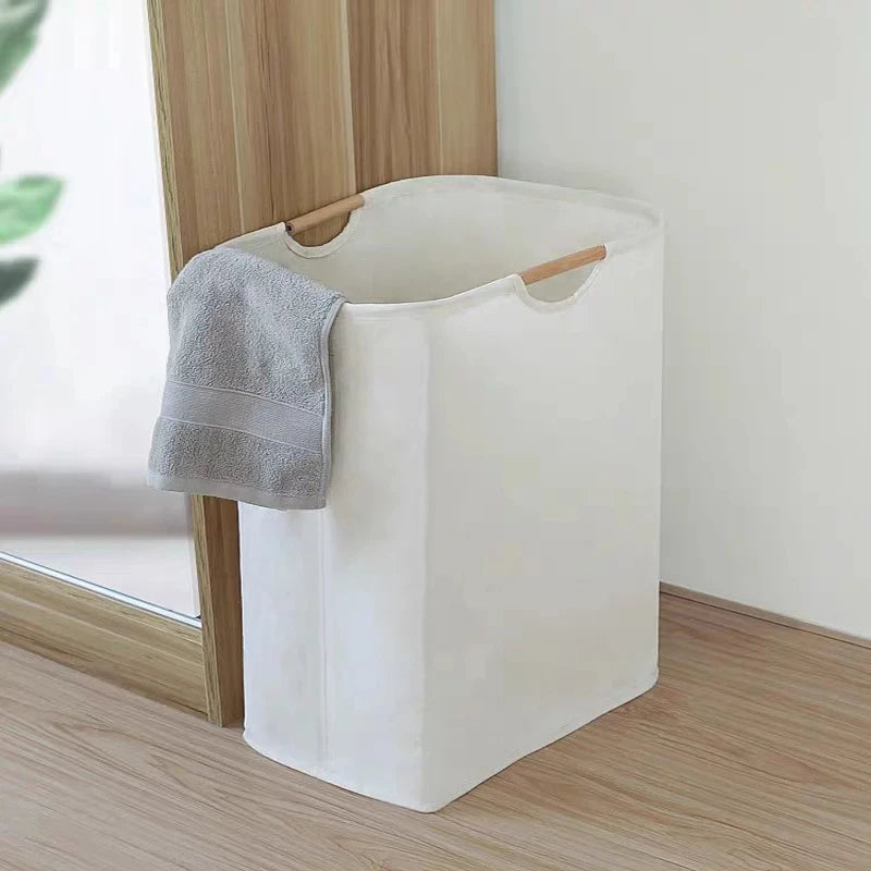 Foldable Cotton Laundry Basket with Handles