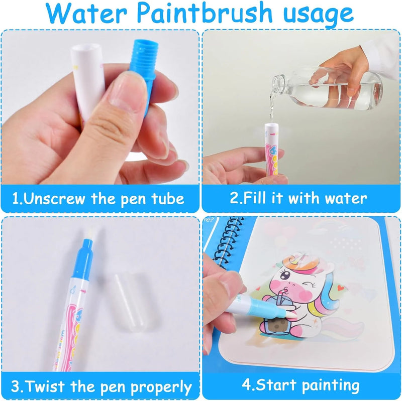 Reusable Water Drawing Book with Refillable Pen