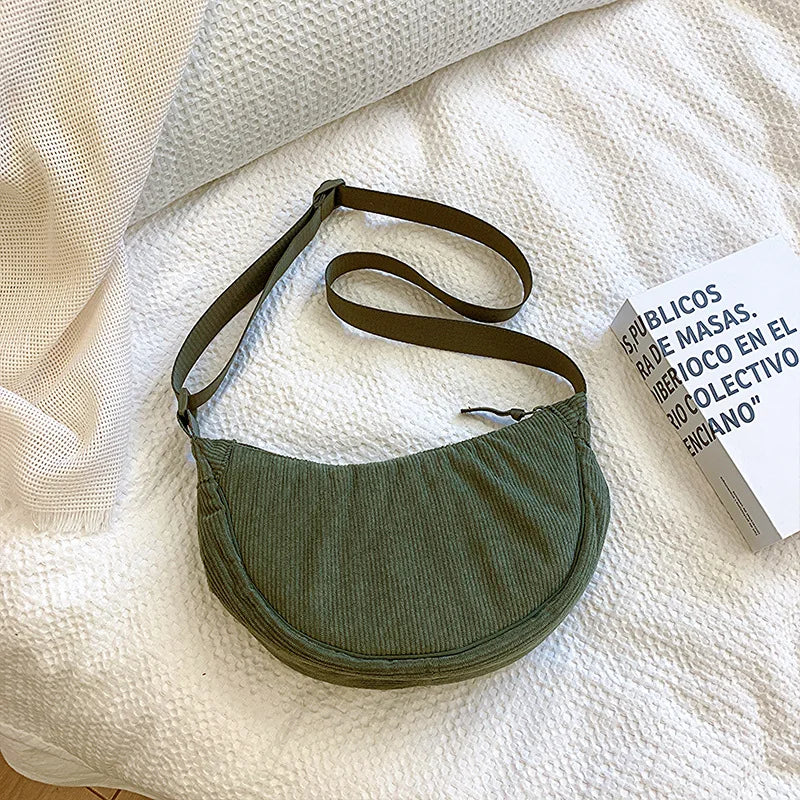 Women's Corduroy Hobo Shoulder Bag