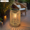 Solar-Powered Rattan Lantern