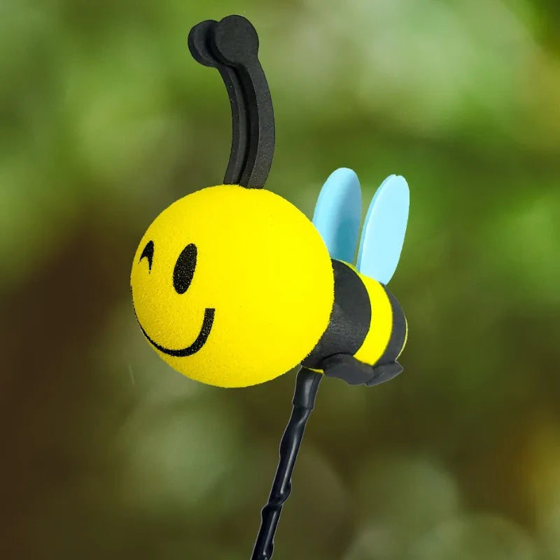 Cute Smiling Bee Car Antenna Toppers (Set of 2)