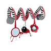 Soft Car Seat & Stroller Toy Set with Mirror, Crinkle, and Squeaky Sounds
