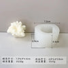 White silicone mold shaped like a rose peony for crafting candles, soap, and baking