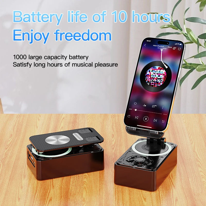3-in-1 Faltbarer Bluetooth-Lautsprecher & Handyhalter mit Powerbank