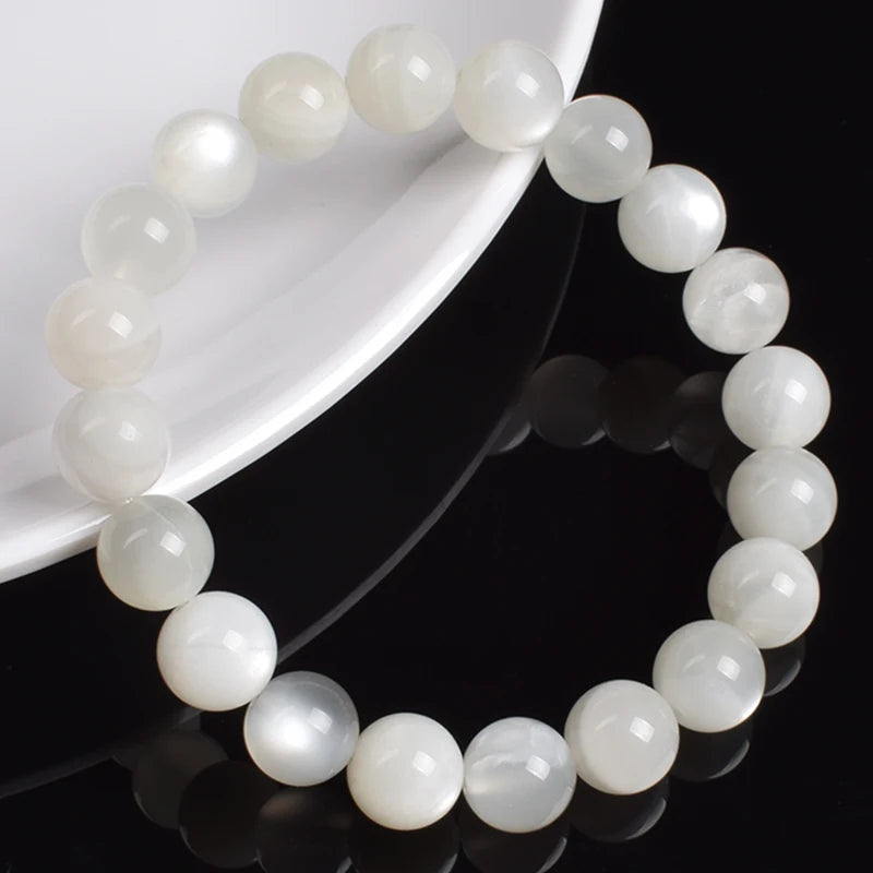 Natural White Moonstone Bracelet