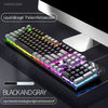 Black and gray Yindiao K500 mechanical keyboard with liquid silica gel thickening the base plate