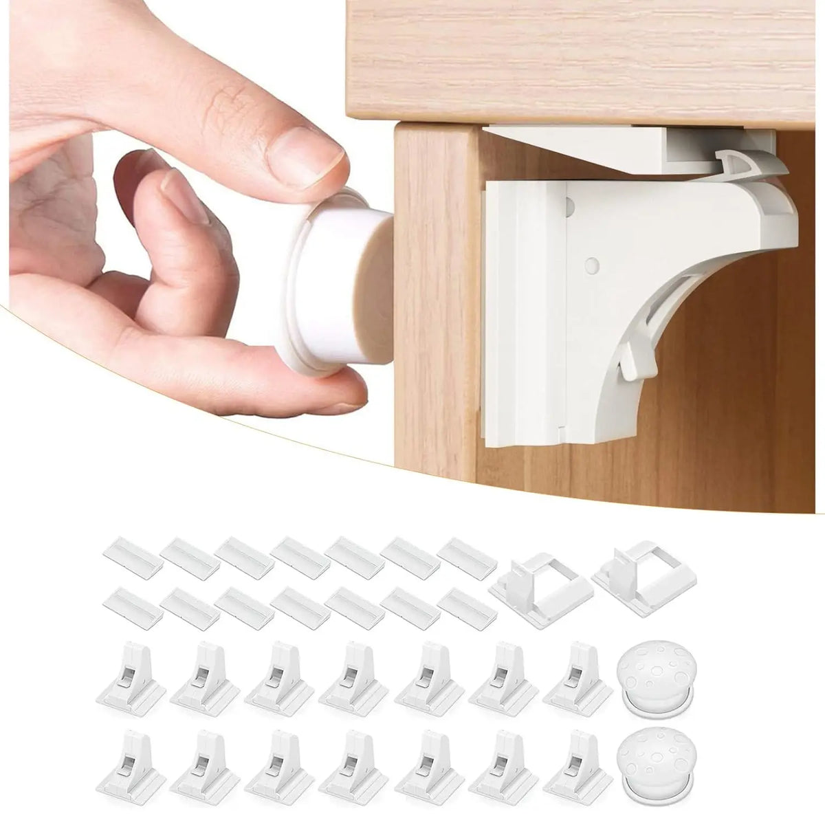 Magnetic Child Safety Cabinet Locks (Set of 2)