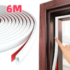 Roll of white self-adhesive D-shape weather stripping seal for doors and windows