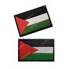 Two embroidered flag patches featuring the flag of a region with horizontal stripes of red, white, and green.